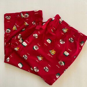 LANDS' END Women's Holiday Kitty Pajama Bottoms NWOT Size 10-12